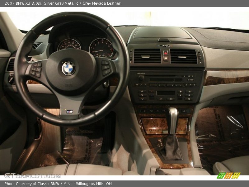 Silver Grey Metallic / Grey Nevada Leather 2007 BMW X3 3.0si