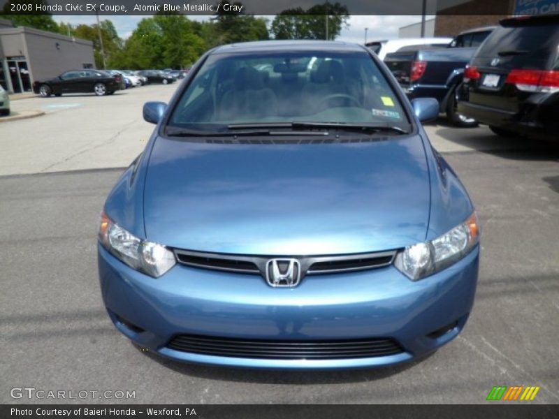 Atomic Blue Metallic / Gray 2008 Honda Civic EX Coupe