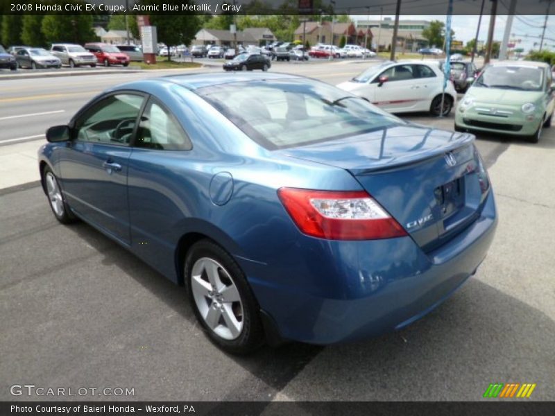 Atomic Blue Metallic / Gray 2008 Honda Civic EX Coupe