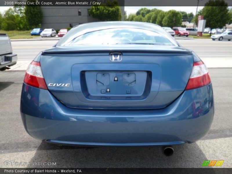 Atomic Blue Metallic / Gray 2008 Honda Civic EX Coupe