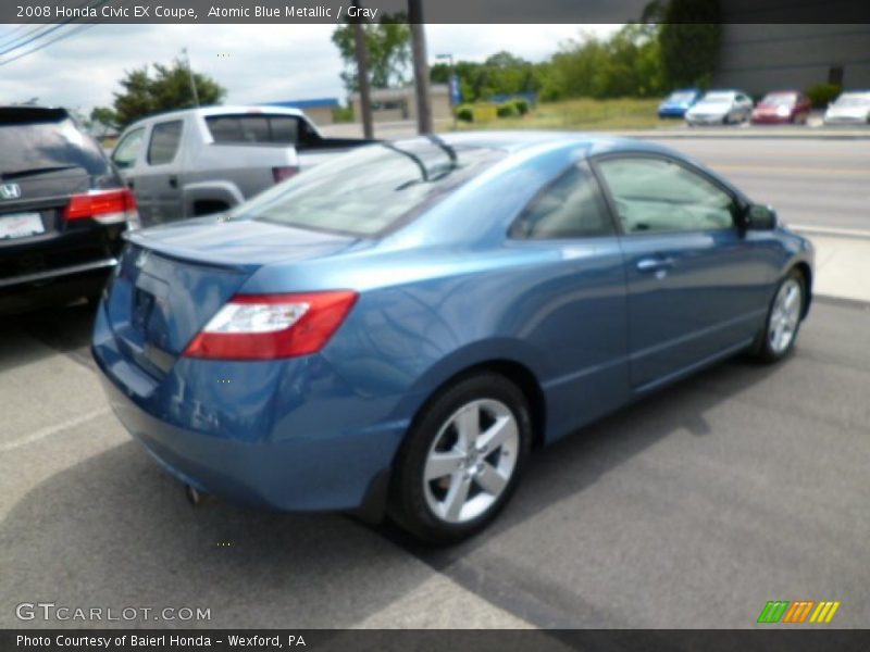 Atomic Blue Metallic / Gray 2008 Honda Civic EX Coupe