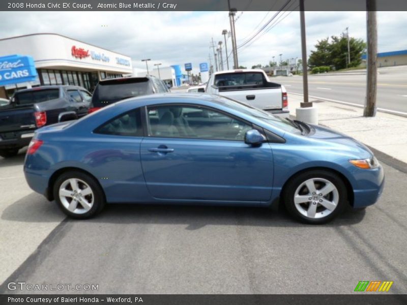 Atomic Blue Metallic / Gray 2008 Honda Civic EX Coupe