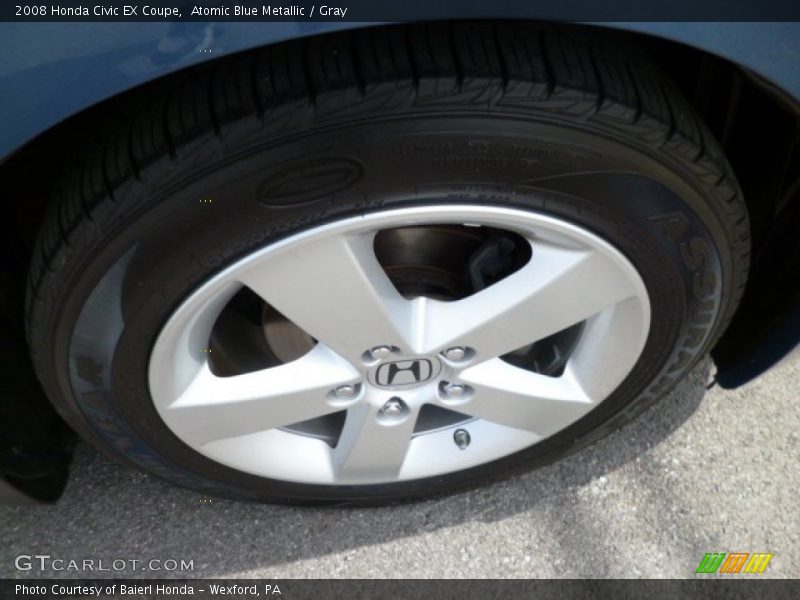 Atomic Blue Metallic / Gray 2008 Honda Civic EX Coupe