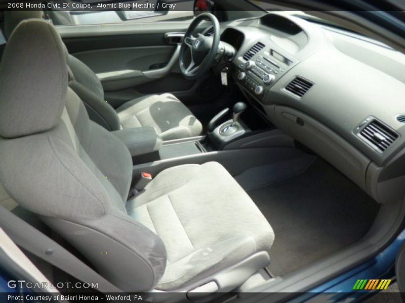 Atomic Blue Metallic / Gray 2008 Honda Civic EX Coupe