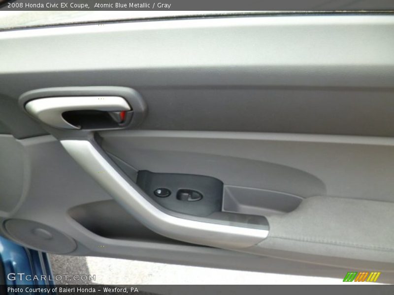 Atomic Blue Metallic / Gray 2008 Honda Civic EX Coupe