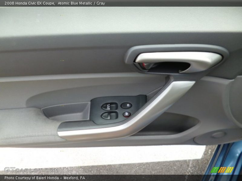 Atomic Blue Metallic / Gray 2008 Honda Civic EX Coupe