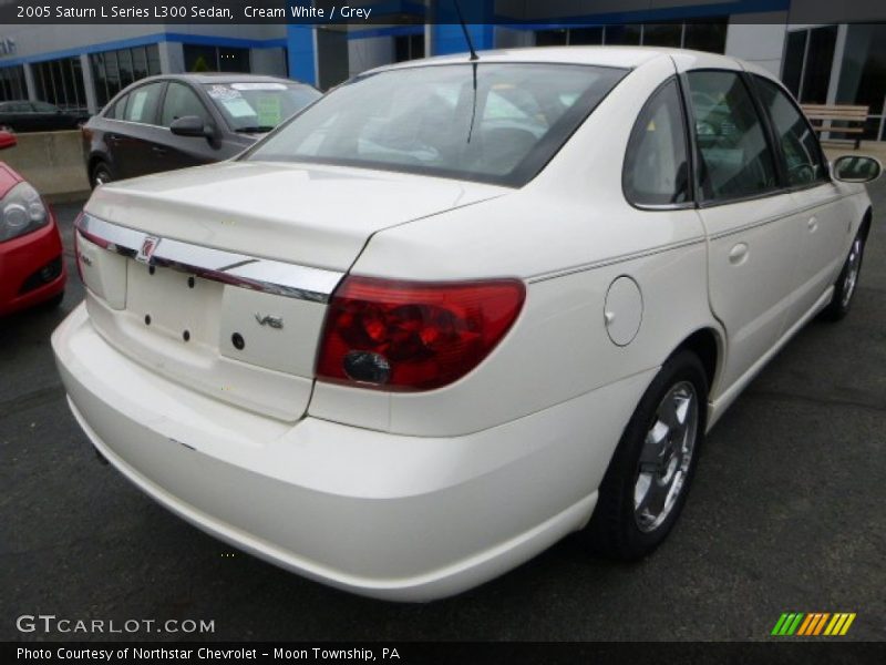 Cream White / Grey 2005 Saturn L Series L300 Sedan