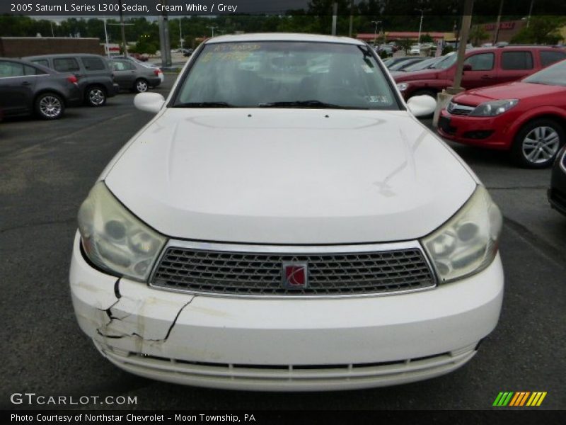 Cream White / Grey 2005 Saturn L Series L300 Sedan