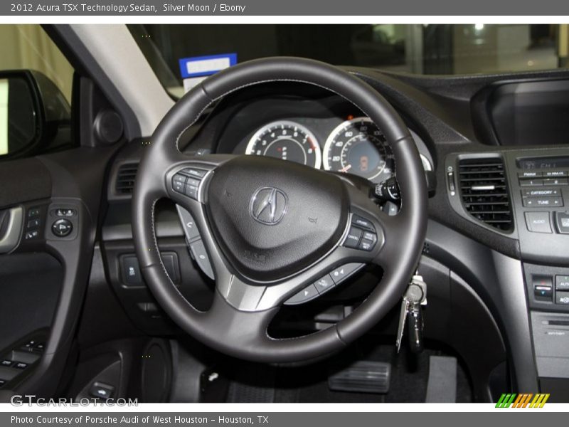 Silver Moon / Ebony 2012 Acura TSX Technology Sedan