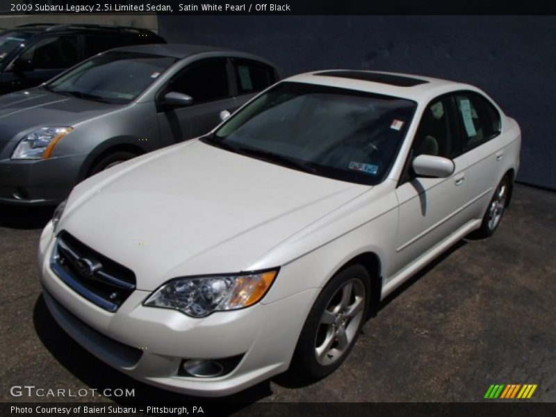 Satin White Pearl / Off Black 2009 Subaru Legacy 2.5i Limited Sedan