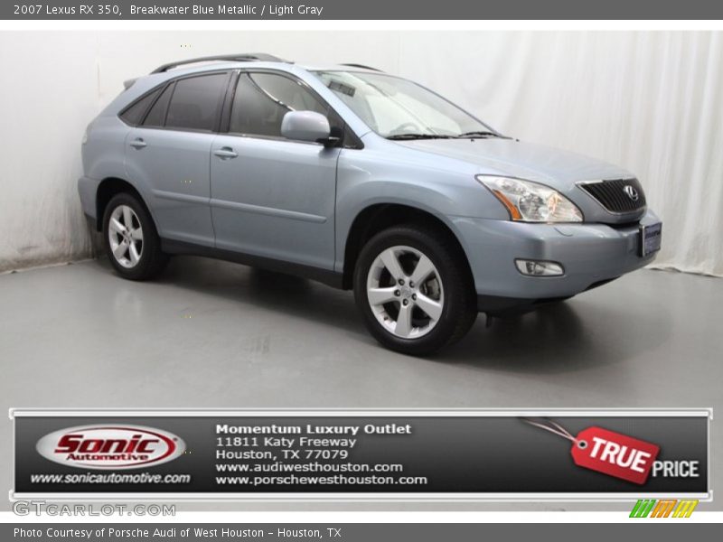 Breakwater Blue Metallic / Light Gray 2007 Lexus RX 350