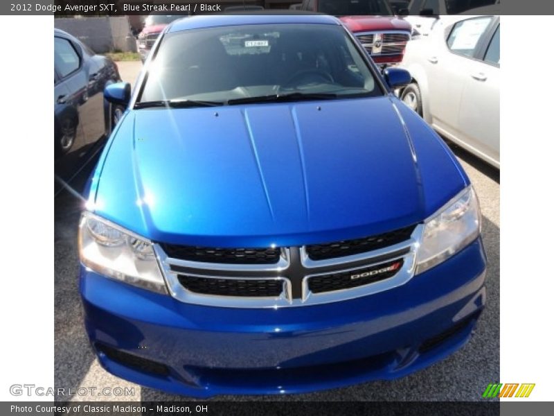 Blue Streak Pearl / Black 2012 Dodge Avenger SXT