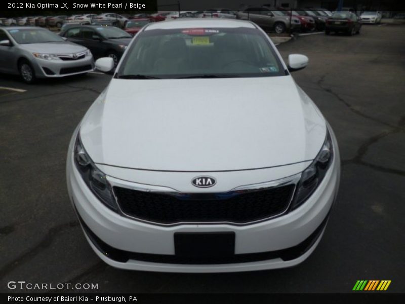 Snow White Pearl / Beige 2012 Kia Optima LX
