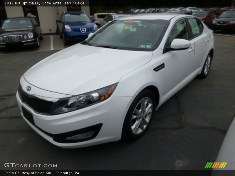 Snow White Pearl / Beige 2012 Kia Optima LX