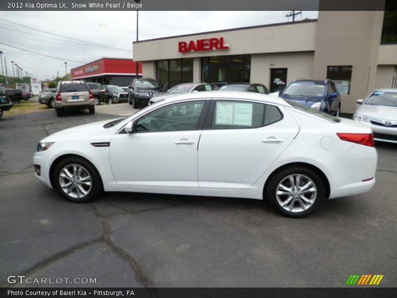 Snow White Pearl / Beige 2012 Kia Optima LX