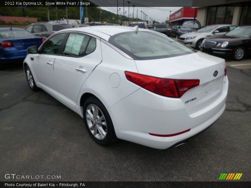 Snow White Pearl / Beige 2012 Kia Optima LX