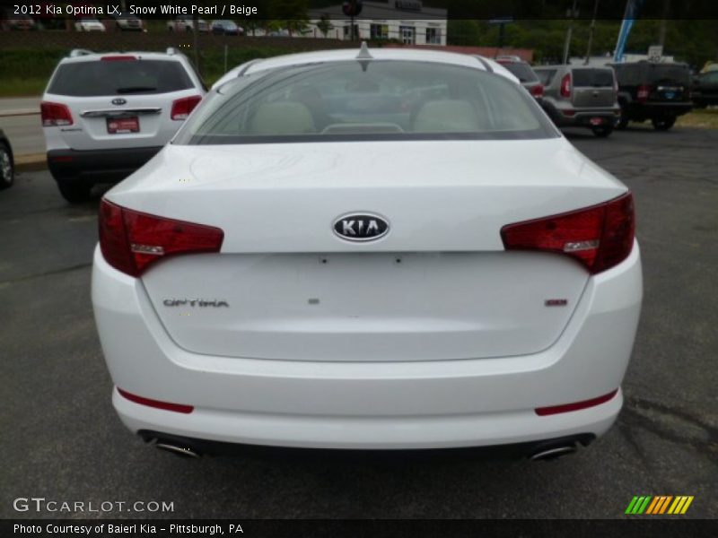 Snow White Pearl / Beige 2012 Kia Optima LX