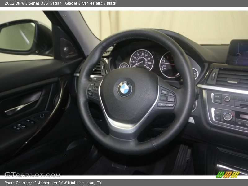 Glacier Silver Metallic / Black 2012 BMW 3 Series 335i Sedan