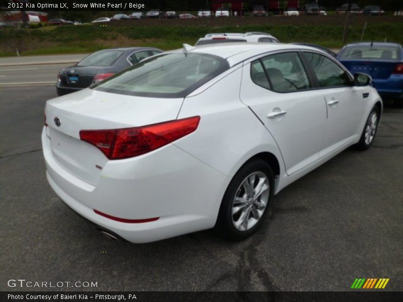 Snow White Pearl / Beige 2012 Kia Optima LX