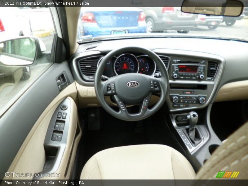 Snow White Pearl / Beige 2012 Kia Optima LX