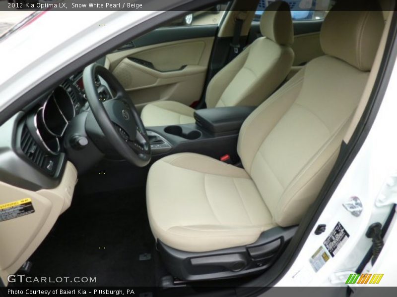 Snow White Pearl / Beige 2012 Kia Optima LX