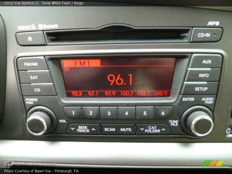 Snow White Pearl / Beige 2012 Kia Optima LX
