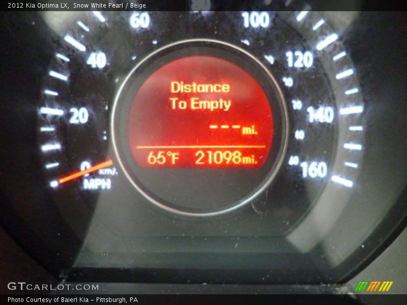 Snow White Pearl / Beige 2012 Kia Optima LX