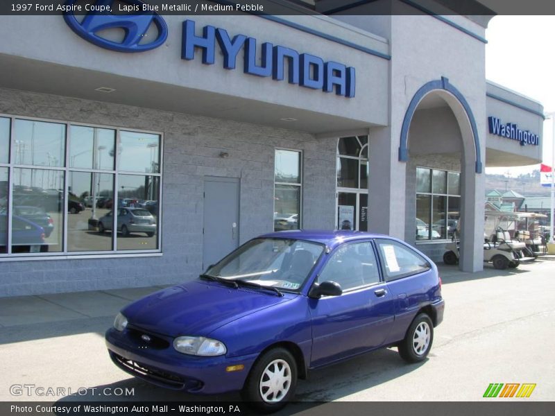 Lapis Blue Metallic / Medium Pebble 1997 Ford Aspire Coupe