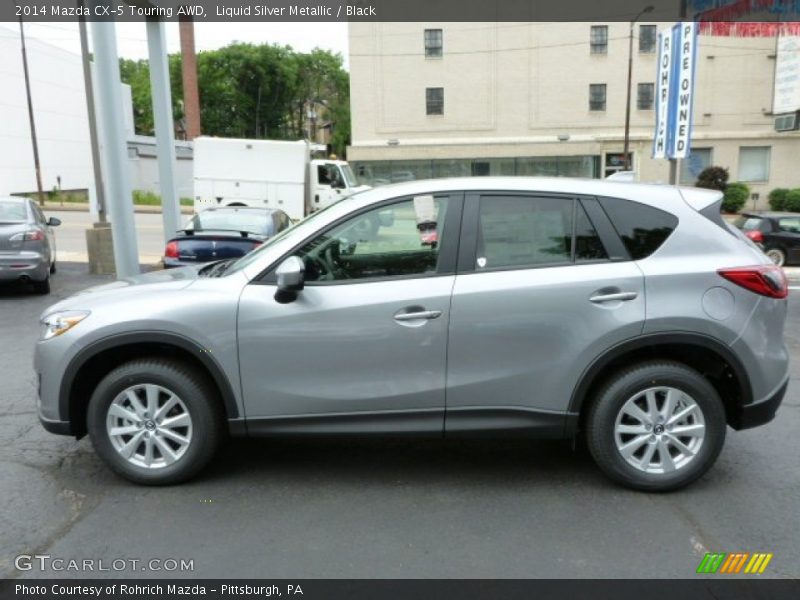 Liquid Silver Metallic / Black 2014 Mazda CX-5 Touring AWD