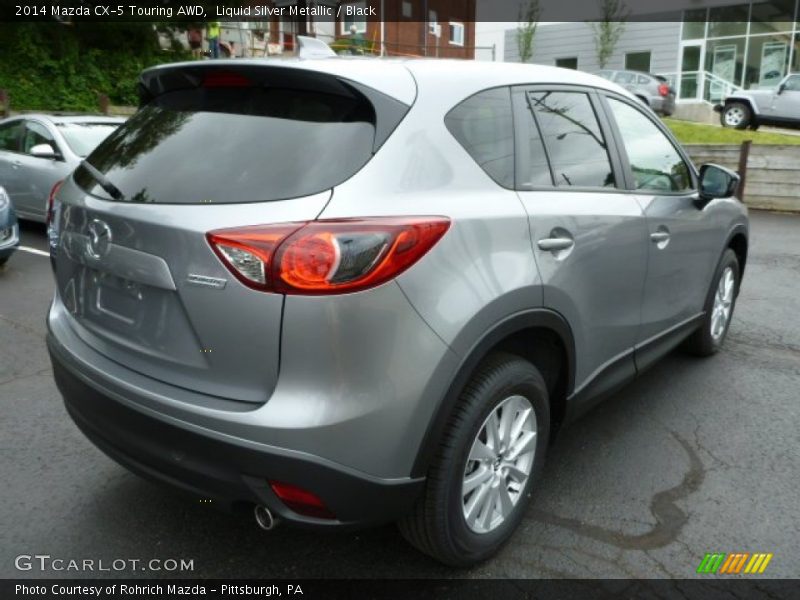 Liquid Silver Metallic / Black 2014 Mazda CX-5 Touring AWD