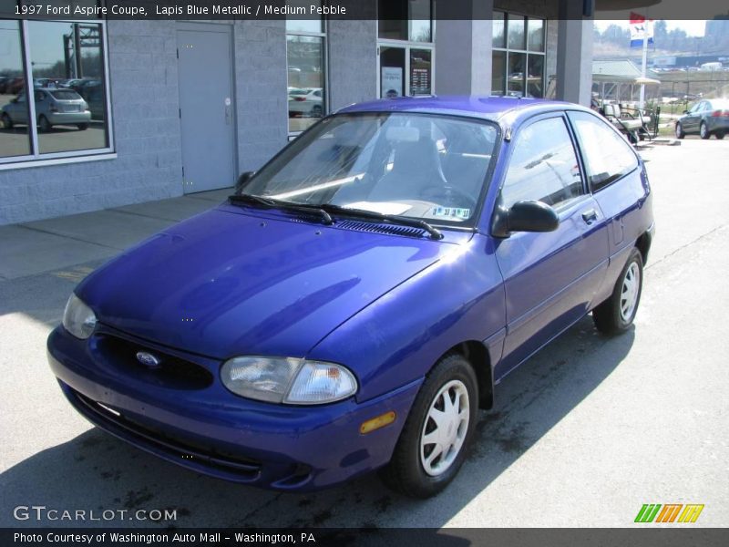 Lapis Blue Metallic / Medium Pebble 1997 Ford Aspire Coupe