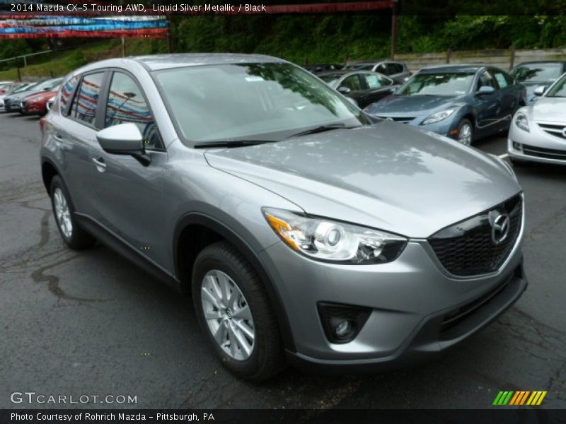 Liquid Silver Metallic / Black 2014 Mazda CX-5 Touring AWD