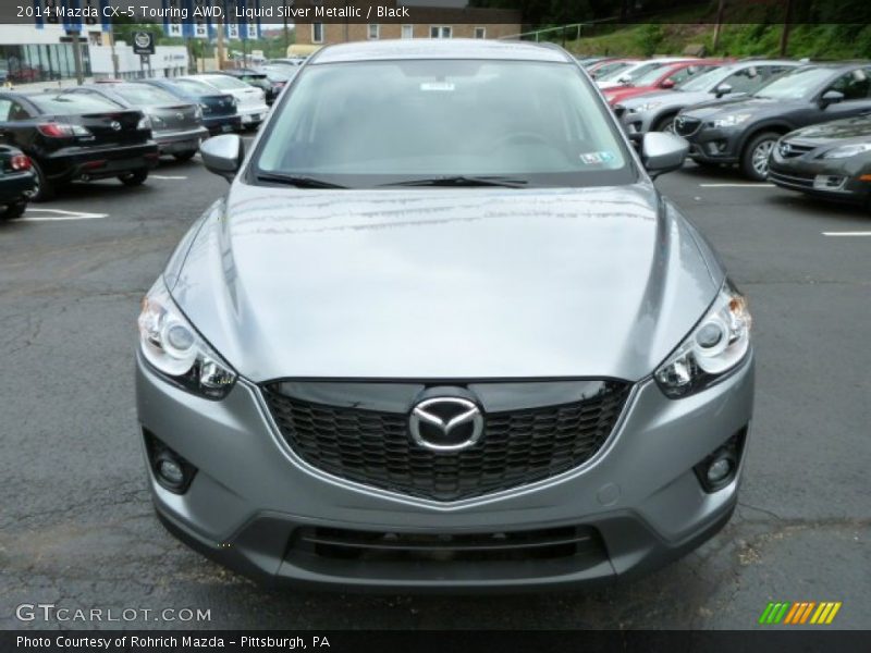 Liquid Silver Metallic / Black 2014 Mazda CX-5 Touring AWD