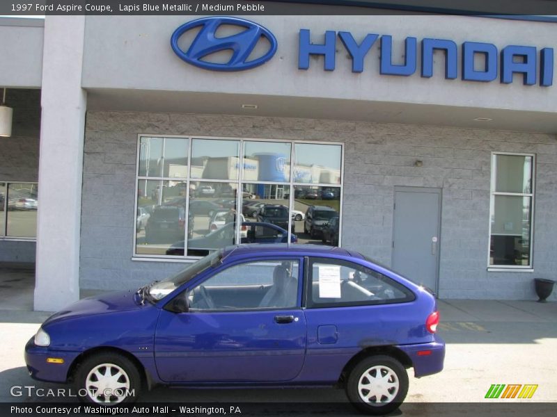 Lapis Blue Metallic / Medium Pebble 1997 Ford Aspire Coupe