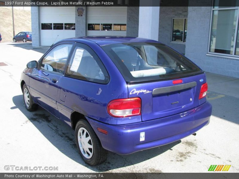 Lapis Blue Metallic / Medium Pebble 1997 Ford Aspire Coupe