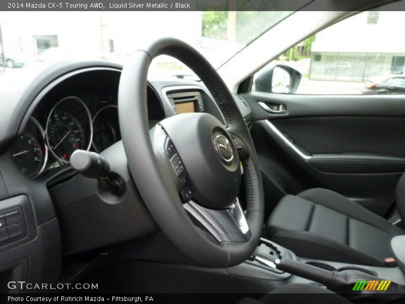 Liquid Silver Metallic / Black 2014 Mazda CX-5 Touring AWD