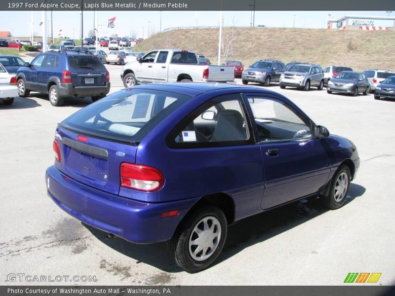Lapis Blue Metallic / Medium Pebble 1997 Ford Aspire Coupe