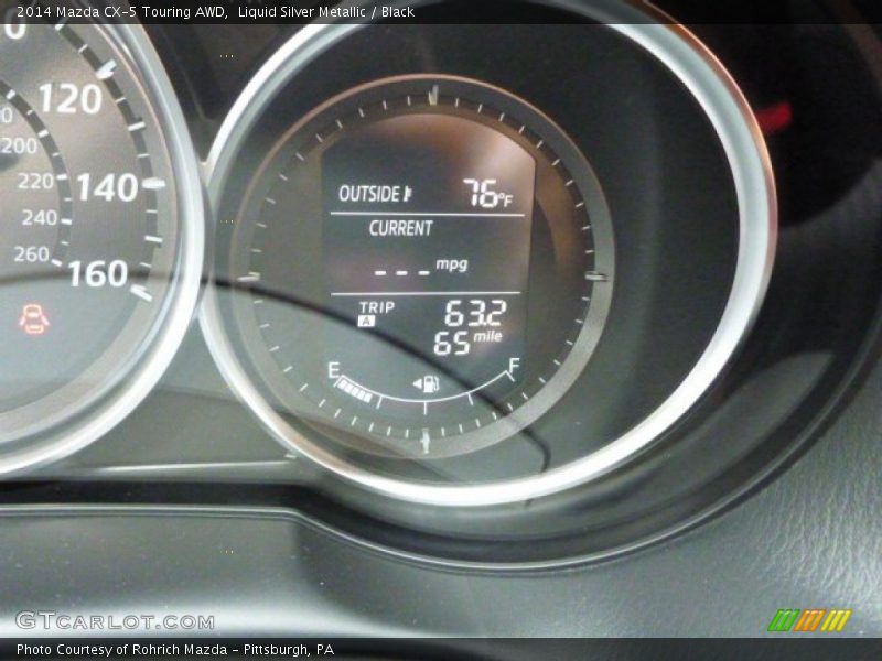 Liquid Silver Metallic / Black 2014 Mazda CX-5 Touring AWD