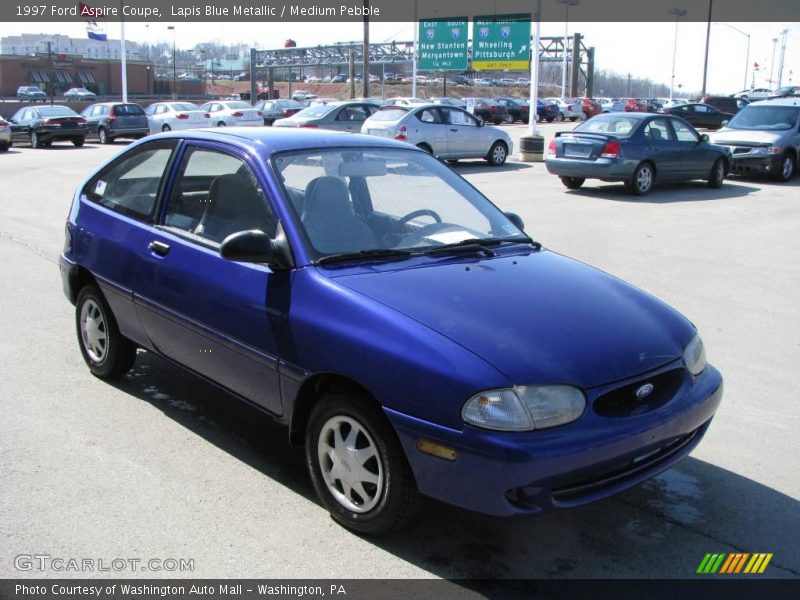 Lapis Blue Metallic / Medium Pebble 1997 Ford Aspire Coupe