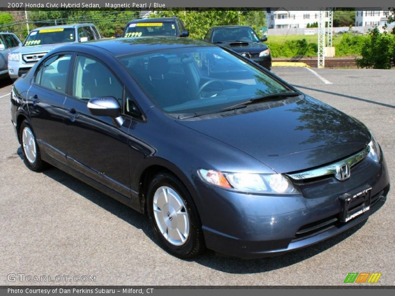 Magnetic Pearl / Blue 2007 Honda Civic Hybrid Sedan