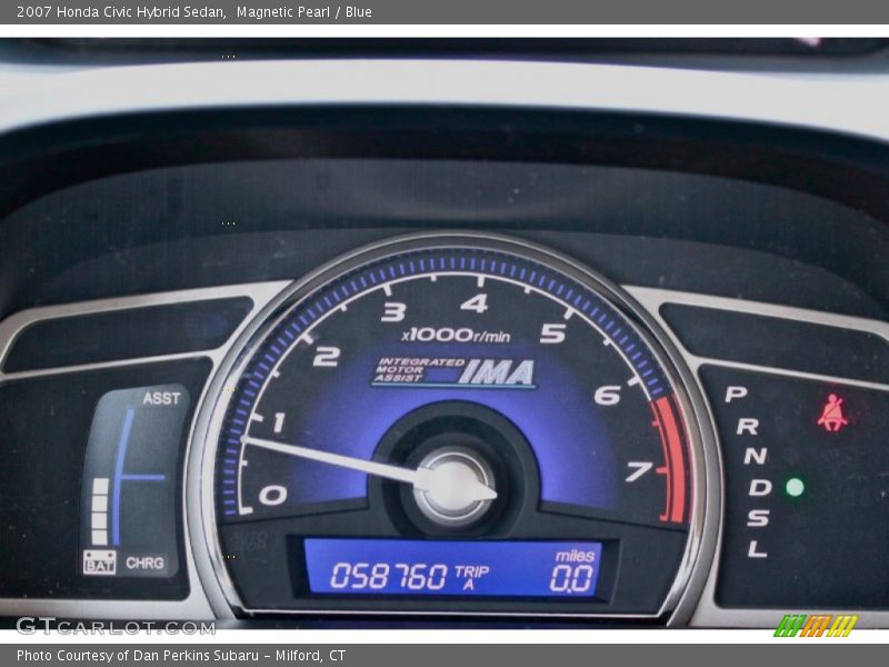 Magnetic Pearl / Blue 2007 Honda Civic Hybrid Sedan