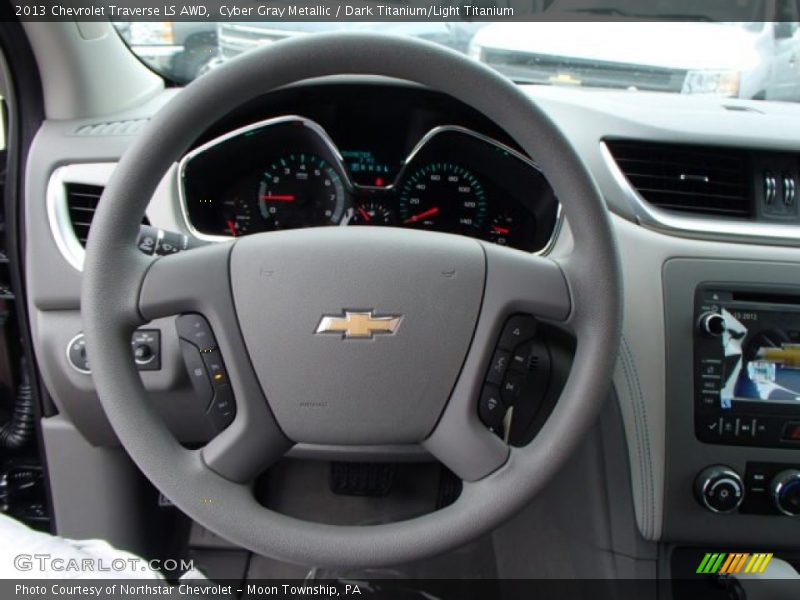 Cyber Gray Metallic / Dark Titanium/Light Titanium 2013 Chevrolet Traverse LS AWD