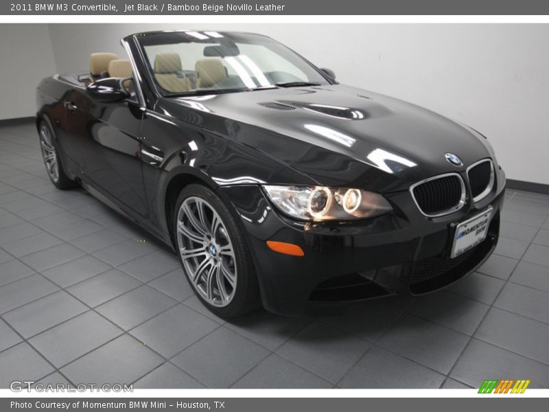 Jet Black / Bamboo Beige Novillo Leather 2011 BMW M3 Convertible