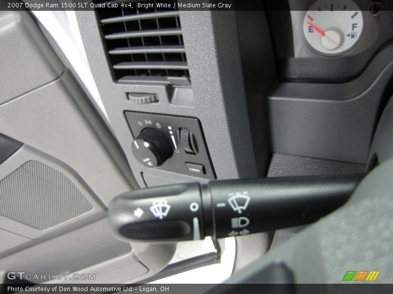 Bright White / Medium Slate Gray 2007 Dodge Ram 1500 SLT Quad Cab 4x4