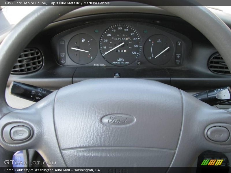 Lapis Blue Metallic / Medium Pebble 1997 Ford Aspire Coupe