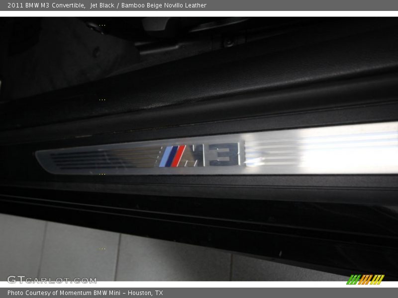 Jet Black / Bamboo Beige Novillo Leather 2011 BMW M3 Convertible