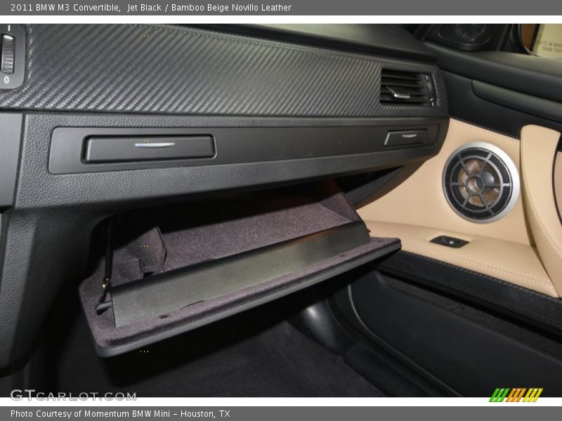 Jet Black / Bamboo Beige Novillo Leather 2011 BMW M3 Convertible