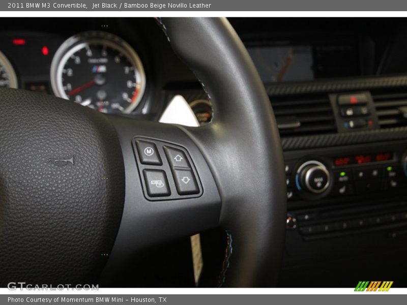 Jet Black / Bamboo Beige Novillo Leather 2011 BMW M3 Convertible
