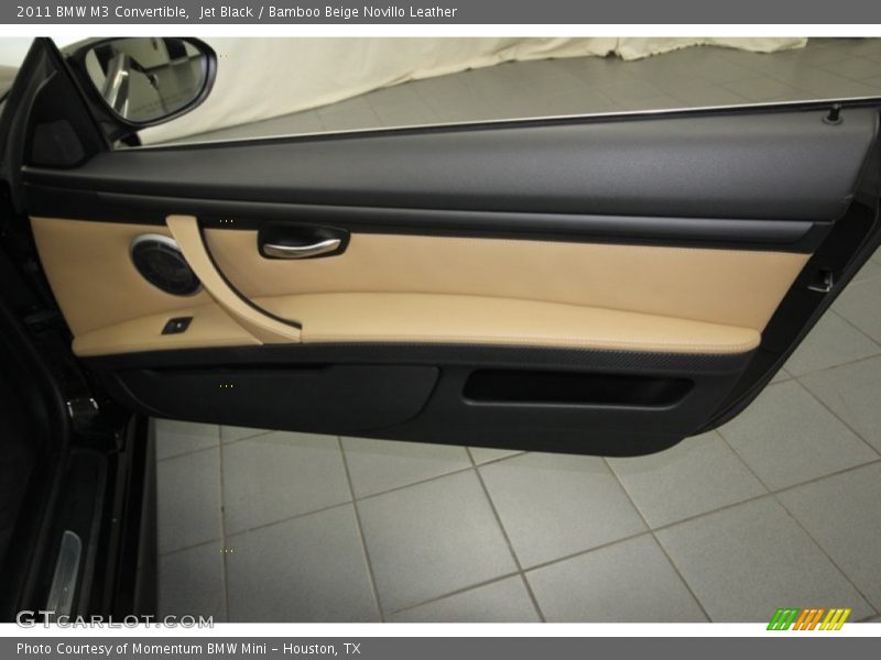 Jet Black / Bamboo Beige Novillo Leather 2011 BMW M3 Convertible