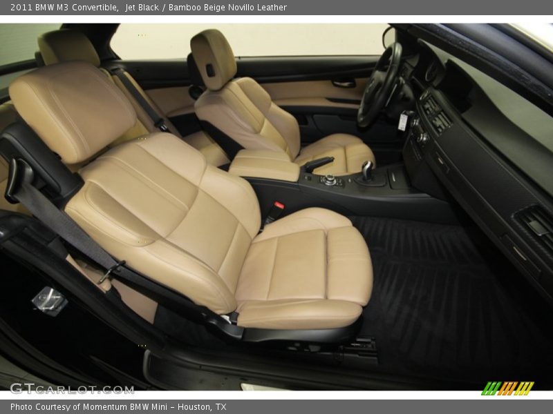 Jet Black / Bamboo Beige Novillo Leather 2011 BMW M3 Convertible